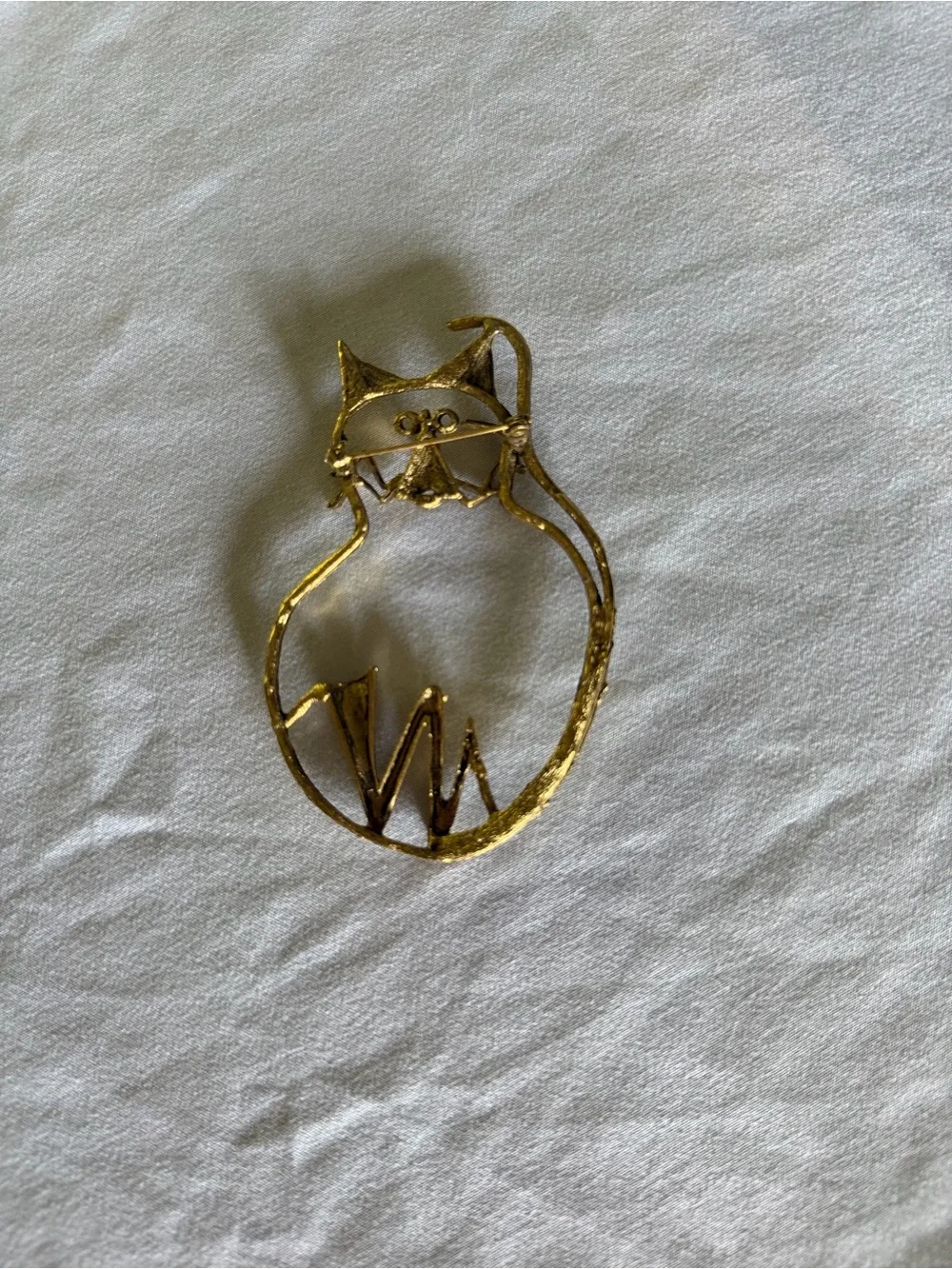 Vera Bradley Gold Cat Outline Hanging Hook